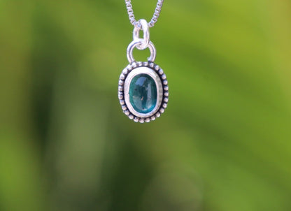 Blue kyanite pendant