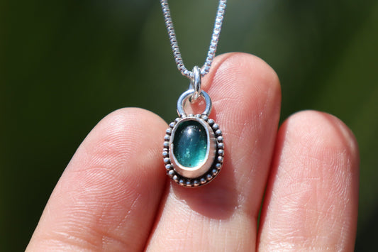 Blue kyanite pendant