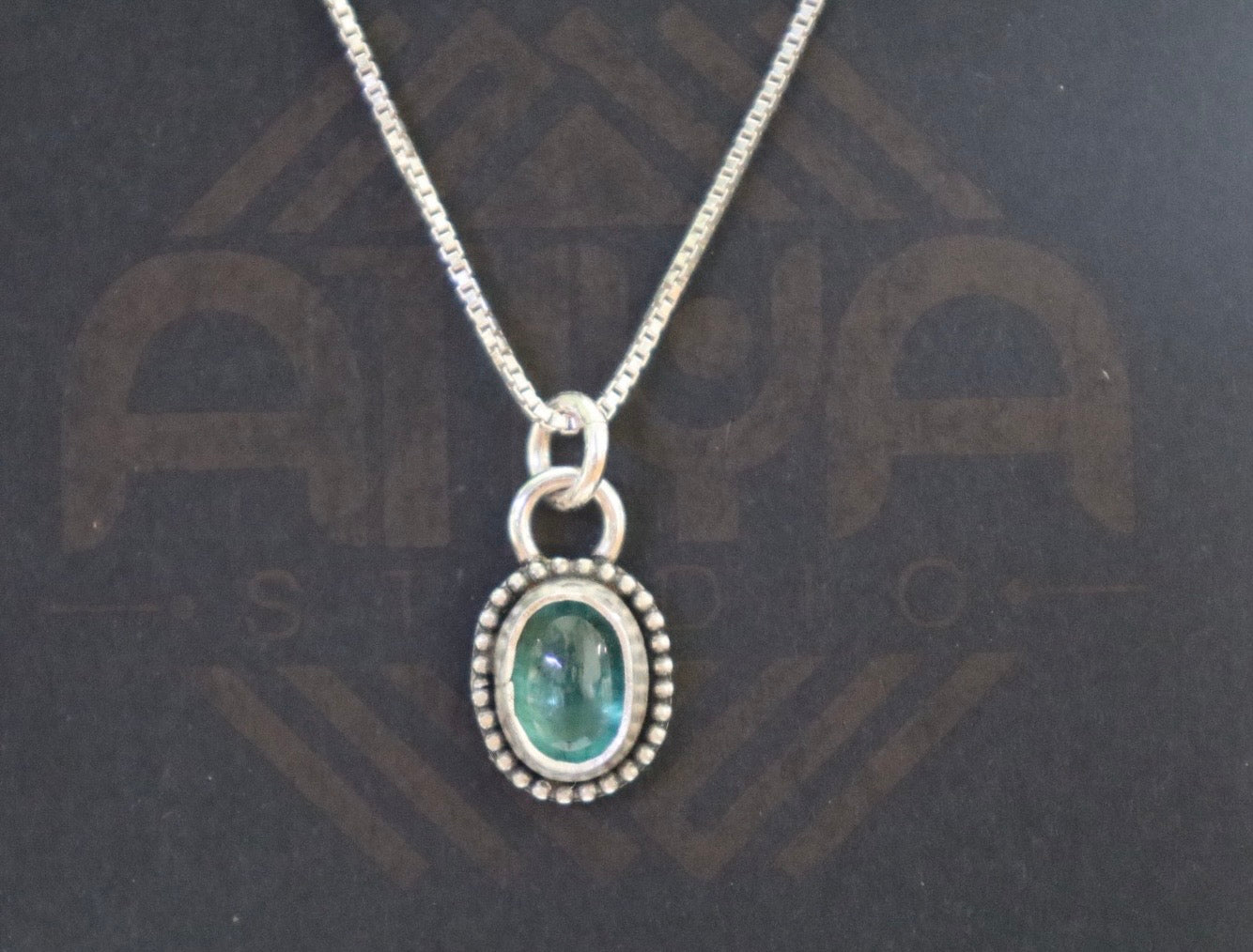 Blue kyanite pendant