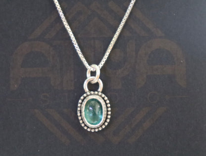 Blue kyanite pendant