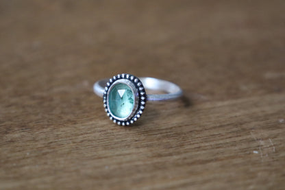 Sterling Silver Ring + Mint Green Kyanite